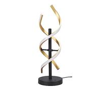 Trio, Lampe de table, Sequence incl. 1 x LED,LED,20,5 Watt,2300+3000+4000K,2600 Lm. Plastique, Blanc, Corps: Aluminium, Laiton mat Ø:16,0cm, H:48,5cm Couleur de lumière réglable,Fonction mémoire,IP20