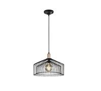 Trio Leuchten 300900102 Suspension en métal, Métal, Noir, Durchmesser 39cm