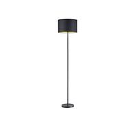 Trio Leuchten 408200179 Lampe sur Pied, Métal, Schwarz Matt/Gold