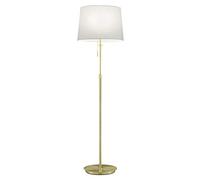 Trio-Leuchten 409100308 Lampe sur pied, Métal, Messing Matt/blanc