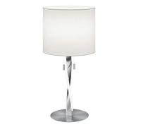 Trio Leuchten 575310307 Lampe de Table, Métal, 3 W, Nickel Matt/Weiß