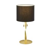 Trio Leuchten 575310379 Lampe de Table, Métal, 3 W, Doré/Noir
