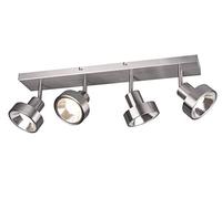 Trio Leuchten 800700407 Leon Spot en métal nickel mat 4 ampoules GU10 non incluses