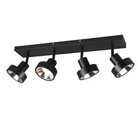 Trio Leuchten 800700432 Leon Spot en métal noir mat 4 ampoules GU10 non incluses