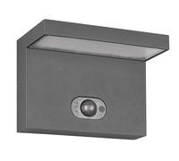 Trio Leuchten Applique murale solaire d’extérieur LED BLYDE 253569142, aluminium moulé sous pression anthracite, LED 5 watts, fonctionnement hybride solaire/secteur,