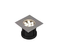 Trio Leuchten Belaja 821669207 Spot LED encastrable au sol en métal nickel mat avec LED 9 W Nickel mat 16,5 x 16,5 cm