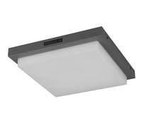 Trio Leuchten Bermejo 630369242 Numéro de maison à LED, en aluminium moulé sous pression, anthracite, plastique blanc, avec LED 14 W, détecteur de mouvement, couleur de la lumière réglable