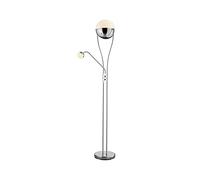 Trio Leuchten Chris 478310206 Lampadaire LED en métal chromé avec abat-jour en acrylique 22 W et LED 3,8 W 52 x 30 x 180 cm, Chrom