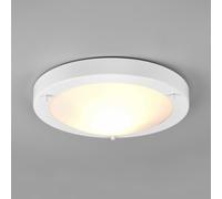 Trio-Leuchten Plafonnier Condus 6801011-01 E27 verre opale blanc mat IP44 pour salle de bain