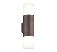 Trio Leuchten Hoosic 222260224 Applique murale d'extérieur en aluminium rouillé et acrylique blanc, sans 1 ampoule E27, De Couleur Rouille