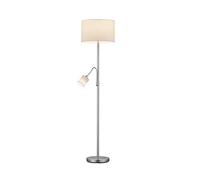 Lampadaire HOTEL argent/blanc liseuse Trio 403900201