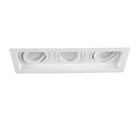 Trio Leuchten Kenai 651600331 Plafonnier encastrable en métal blanc mat 3 ampoules GU10