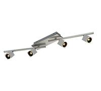 Trio Leuchten Kiom 828510507 Cuba Spot LED en métal nickel mat avec 4 ampoules 4 W et 3 LED 8 W