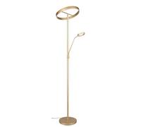 Trio Leuchten Lampadaire LED Willis 449510279 – métal doré, 39 + 5,5 W, lumière réglable, dimmable