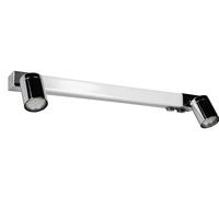 Trio Leuchten LED Applique de salle de bain ENRICO 281470306, Métal chromé, 6,5 Watt LED, excl. 2x GU10, Couleur de la lumière réglable