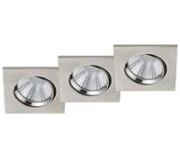 Trio Leuchten Pamir 650410307 Lot de 3 spots LED encastrables en métal nickel mat avec 3 LED 5,5 W