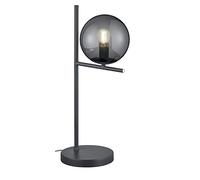 Trio Leuchten Pure 502000142 Lampe de table en métal anthracite et verre fumé non inclus 1 ampoule E14