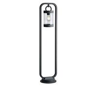 Trio-Leuchten Lampe d'allée SAMBESI 100 cm – capteur crépusculaire, E27 – métal gris