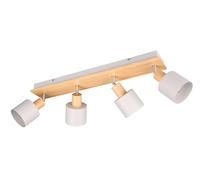 Trio Spot plafond 4 lampes - Bois clair