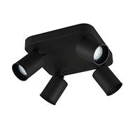 Trio Leuchten Spot Pago 803590432 en métal noir mat, 4 ampoules GU10 non incluses