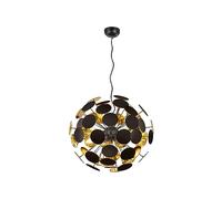 Trio-Leuchten Suspension Discalgo 309900632 – métal/plastique noir mat/doré – 6×E14 54×54×150 cm