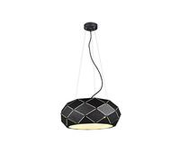 Trio Leuchten Suspension Zandor 303500332 en métal noir mat, avec 3 ampoules E27 non incluses