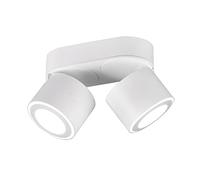 Trio Leuchten Taurus 652910231 Plafonnier LED encastrable en métal blanc mat avec 2 ampoules LED 3,5 W + 2 LED 1,5 W
