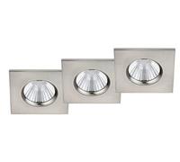 Plafonnier encastré sdb ZAGROS 3 LED IP65 chrome Trio