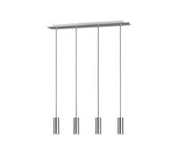 Trio Leuchten Suspension Marley 312400407 - Métal Nickel mat - Pendule 4 ampoules - Sans 1 ampoule GU10