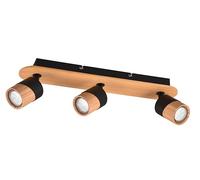 Trio-Leuchten Plafonnier Spot 3 lampes – Bois clair