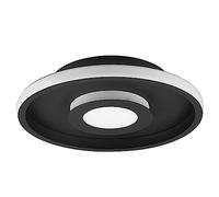 Trio-Leuchten Plafonnier Ascari LED 28 W 3000K 3200 lm Ø30 cm noir mat IP44