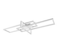 TRIO, Plafonnier, Salinas incl. 1 x LED,SMD,34,0 Watt,4000K,4100 Lm. Corps: Métal, blanc mat L:100,0cm, L:40,0cm, H:11,5cm ,4000K