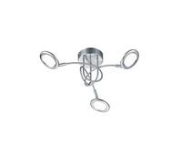 TRIO, Plafonnier, Session incl. 3 x LED,SMD,3,1 Watt,3000 - 5500K,310 Lm. Acryl, Blanc, Corps: metal, Nickel mat Ø:52,0cm, H:17,5cm IP20