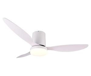TRIO Reality R64202131 GÖTEBORG Ventilateur de plafond avec éclairage, diamètre 1320 mm, LED SMD 20 W/2500 lm, 2700-6000 K, blanc, télécommande