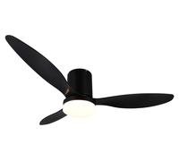 TRIO Reality R64202132 GÖTEBORG Ventilateur de plafond avec éclairage, diamètre 1320 mm, LED SMD 20 W/2500 lm, 2700-6000 K, noir, télécommande