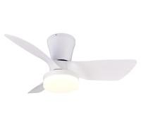 TRIO Reality R64412131 RANDERS Ventilateur de plafond avec éclairage, diamètre 760 mm, LED SMD 20 W/2500 lm, 2700-6000 K, blanc, télécommande