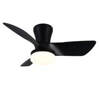 TRIO Reality R64412132 RANDERS Ventilateur de plafond avec éclairage, diamètre 760 mm, LED SMD 20 W/2500 lm, 2700-6000 K, noir, télécommande