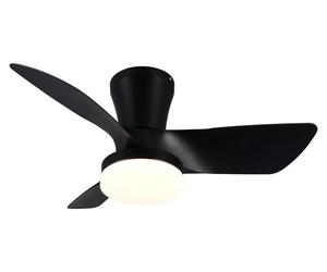 TRIO Reality R64412132 RANDERS Ventilateur de plafond avec éclairage, diamètre 760 mm, LED SMD 20 W/2500 lm, 2700-6000 K, noir, télécommande