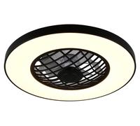 TRIO Reality R64462102 LINKÖPING Plafonnier avec ventilateur D590 mm LED SMD 45 W/5600 lm 2700-6500 K noir, télécommande