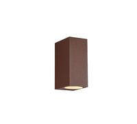Trio Roya Applique Murale Extérieure Carrée Moderne À 2 Lumières, Rouillée Ip44 Multicolore
