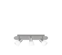TRIO, Spot, Charles incl. 3 x LED,SMD,4,5 Watt,3000K,400 Lm. Verre opale, Blanc, Corps: metal, Nickel mat L:45,0cm, L:7,0cm, H:16,0cm IP20,OSRAM Inside