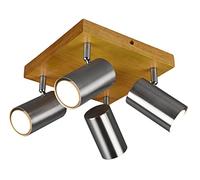 TRIO, Spot, Marley 4xGU10, max.35,0 W Corps: Métal, Nickel mat L:22,0cm, L:22,0cm, H:16,0cm IP20,Sans illuminant