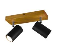 Trio Spot plafond double - Bois clair