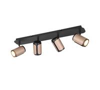 Trio spot plafonnier 4 lampes - Marron