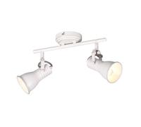 Trio Steam Spot De Plafond Double Vintage À 2 Lumières Blanc Antique Blanc