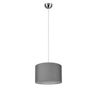 Suspension HOTEL Trio chromée Ø40 tissu gris E27 60W