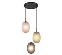 Trio-Leuchten Suspension Facette 3x E27 max 25W Noir