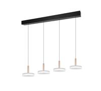 Trio Suspension lustre 4 globes - Marron