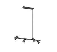 TRIO, Suspension, Marley 4xGU10, max.35,0 W Corps: Métal, noir mat L:80,0cm, L:18,0cm, H:150,0cm IP20,Sans illuminant,Réglable en hauteur