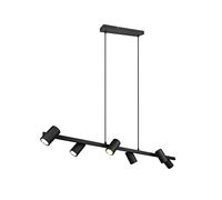Lustre métal MARLEY noir Trio 6xGU10 dimmable Ø115cm